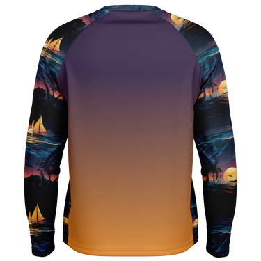 Chokefish™ Long Sleeve Every Day All Weather Trees&Boats Shirt Men's-018